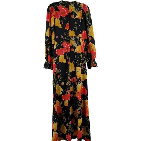 Lovely Vintage 1970s Long-Sleeved Floral Dress | Handmade - Picture 2 of 4